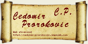 Čedomir Proroković vizit kartica